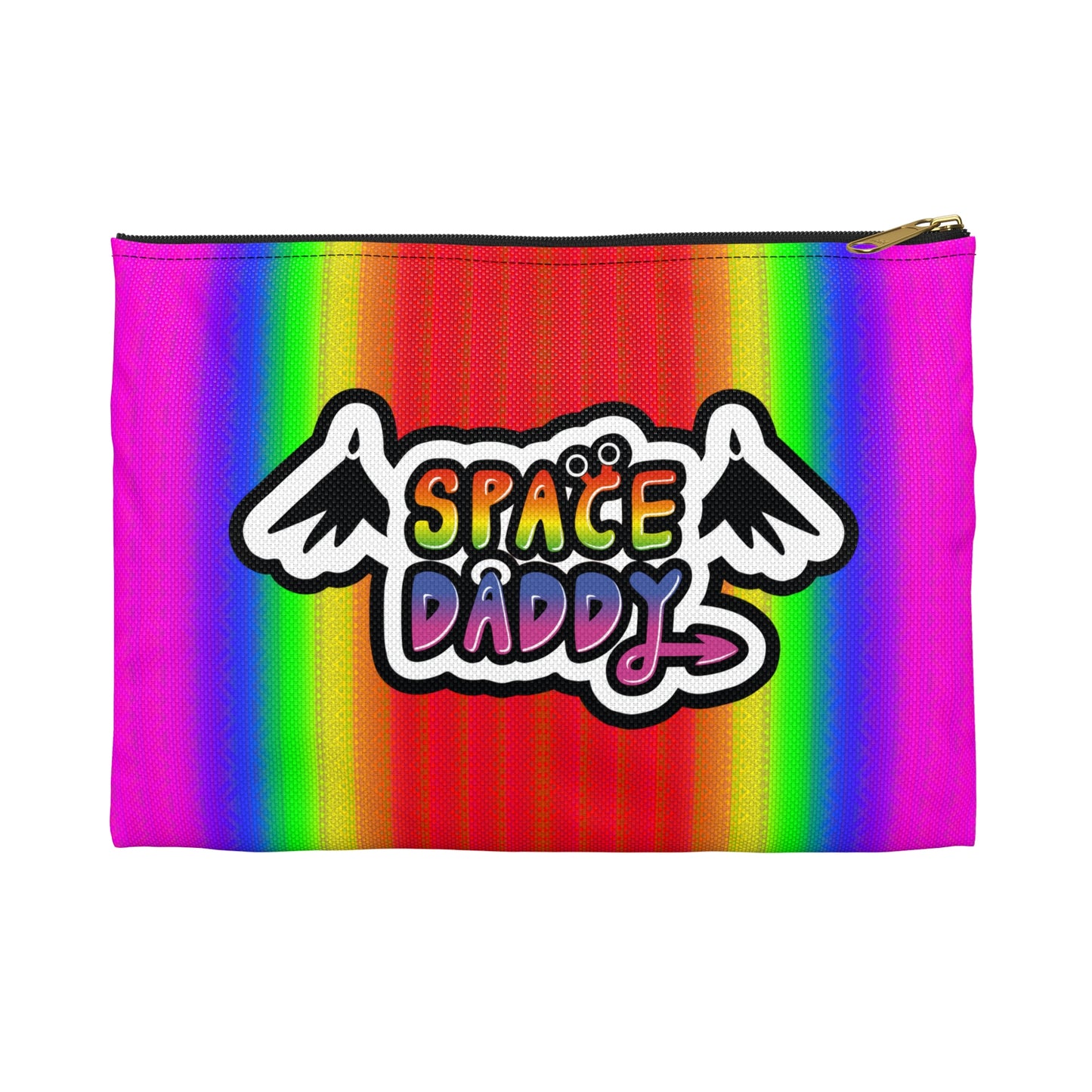 Space Daddy Rainbow Angel Accessory Pouch