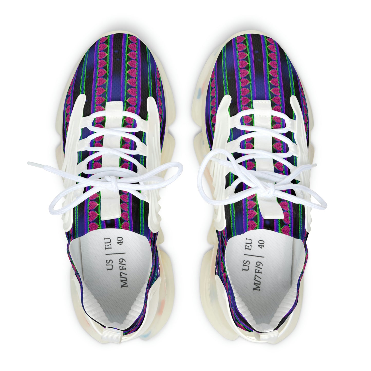 Women's Dark Heart Contrast Mesh Sneakers