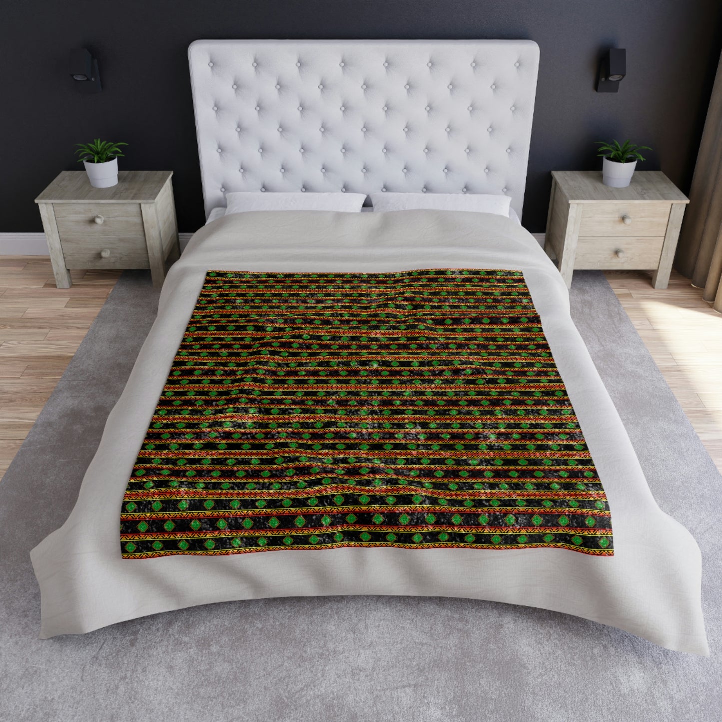 Twilight Emerald Crushed Velvet Blanket 50 x 60 in