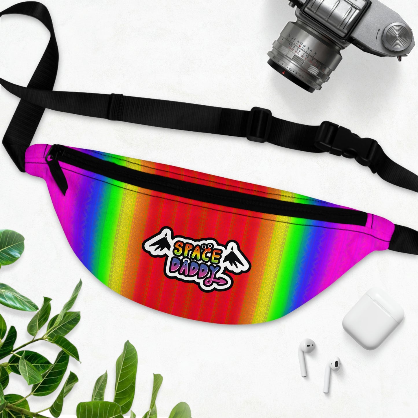 Space Daddy Rainbow Angel Fanny Pack
