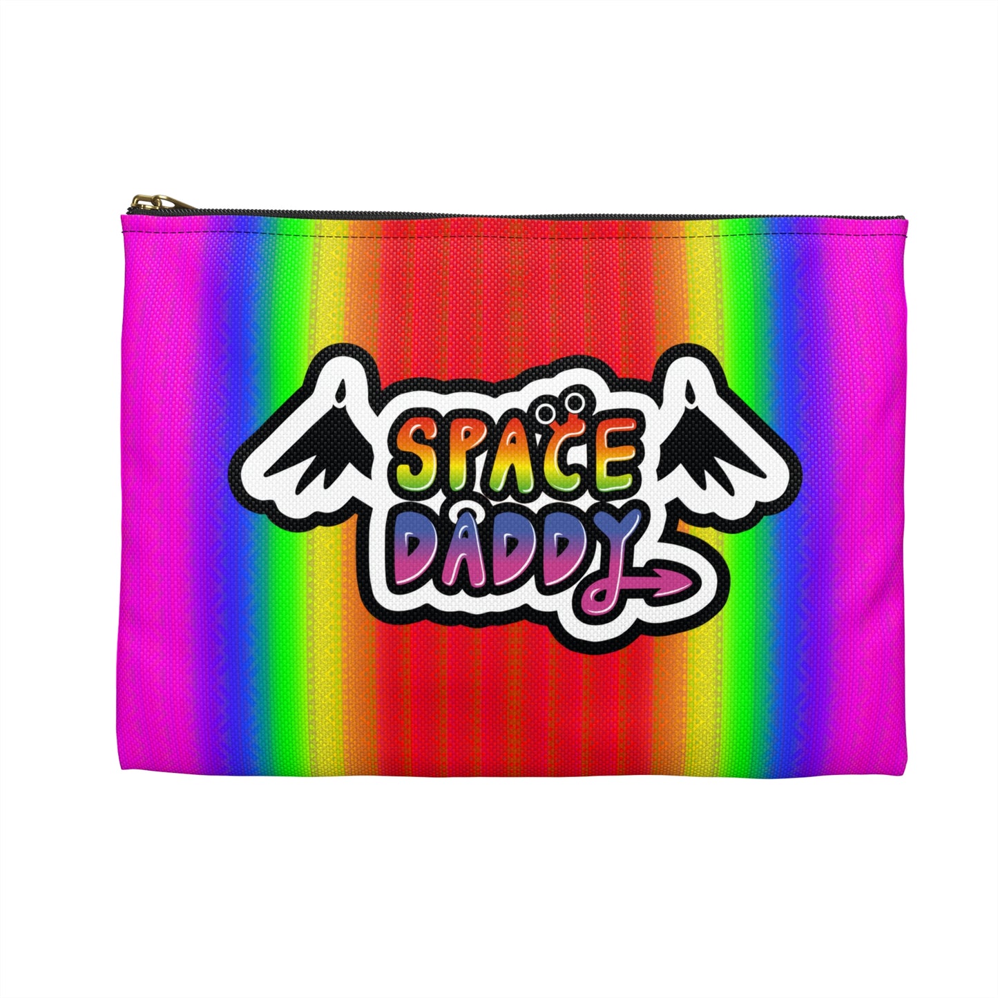 Space Daddy Rainbow Angel Accessory Pouch