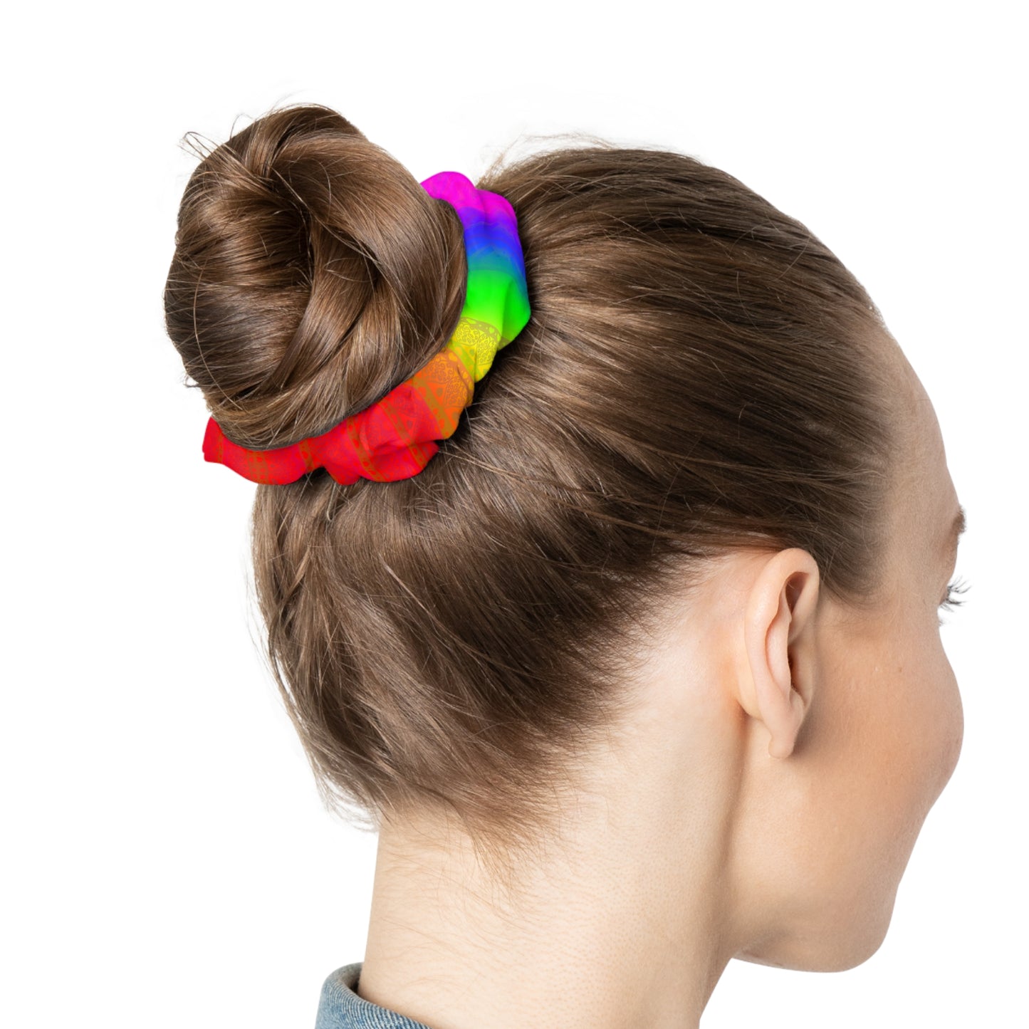 Rainbow Angel Scrunchie