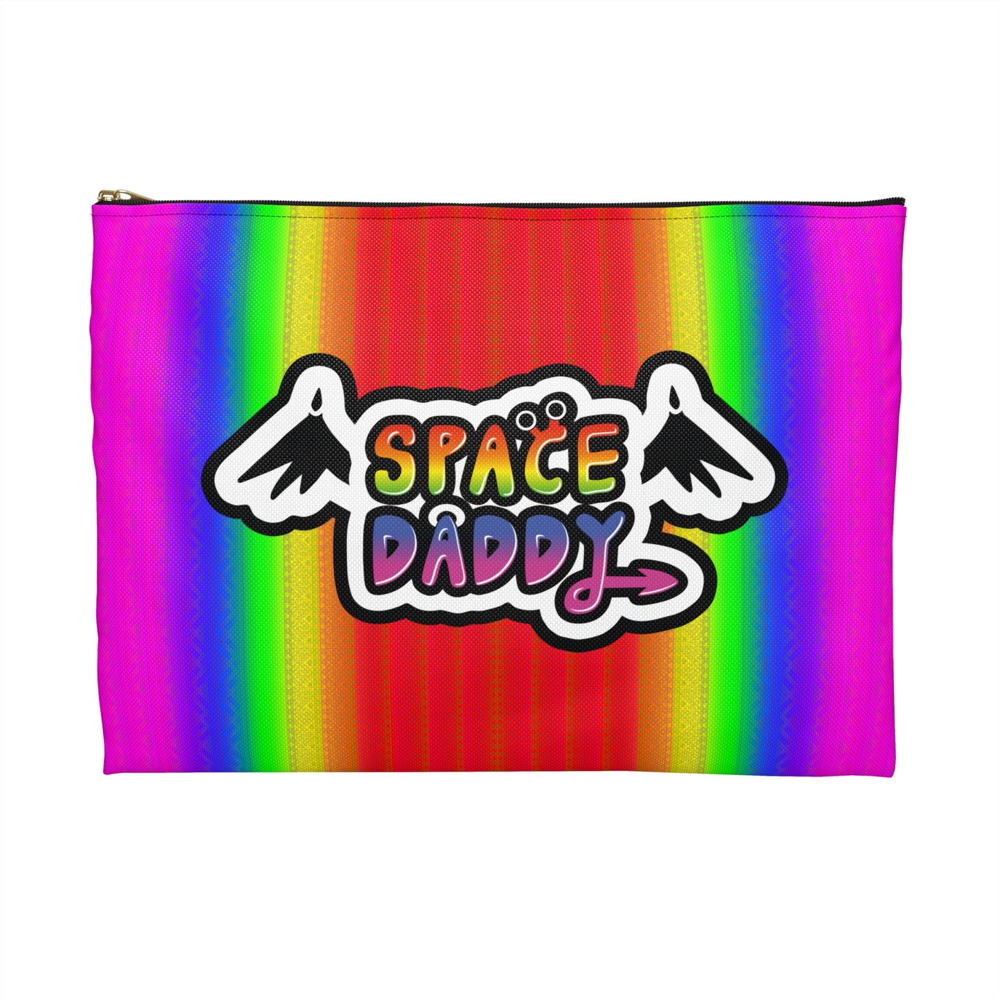 Space Daddy Rainbow Angel Accessory Pouch