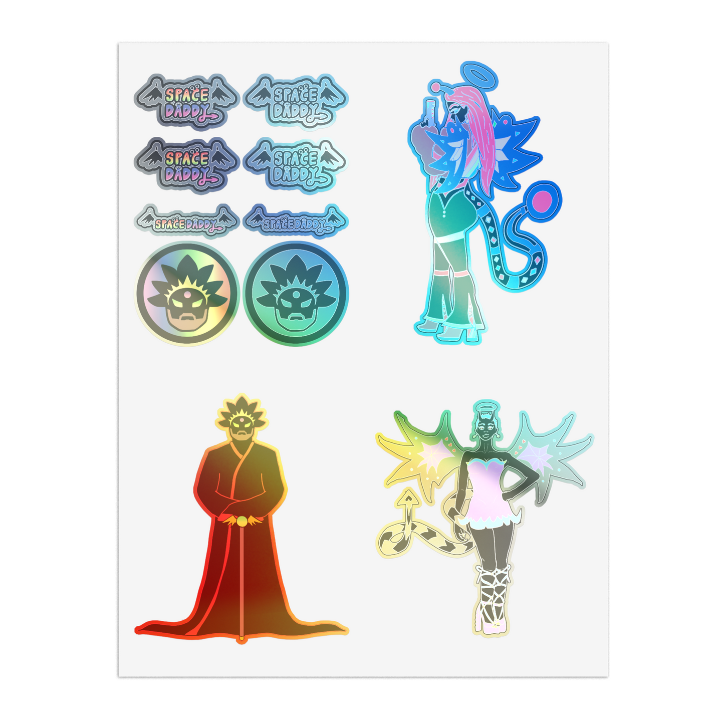 Space Daddy Sticker Sheet