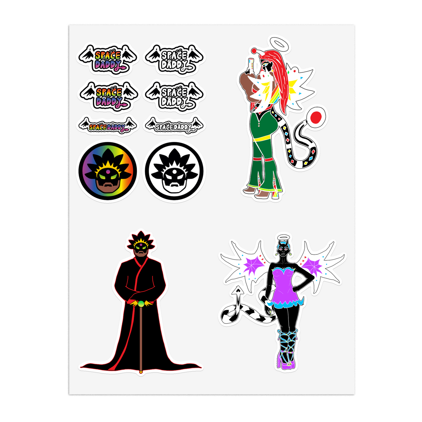 Space Daddy Sticker Sheet