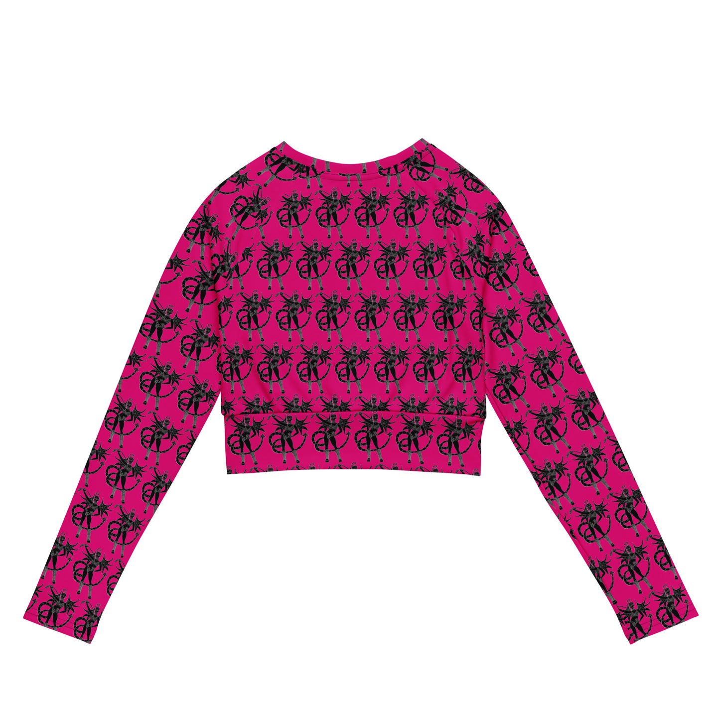Space Daddy Women's Naughty Angel Recycled Long Sleeve Crop Top