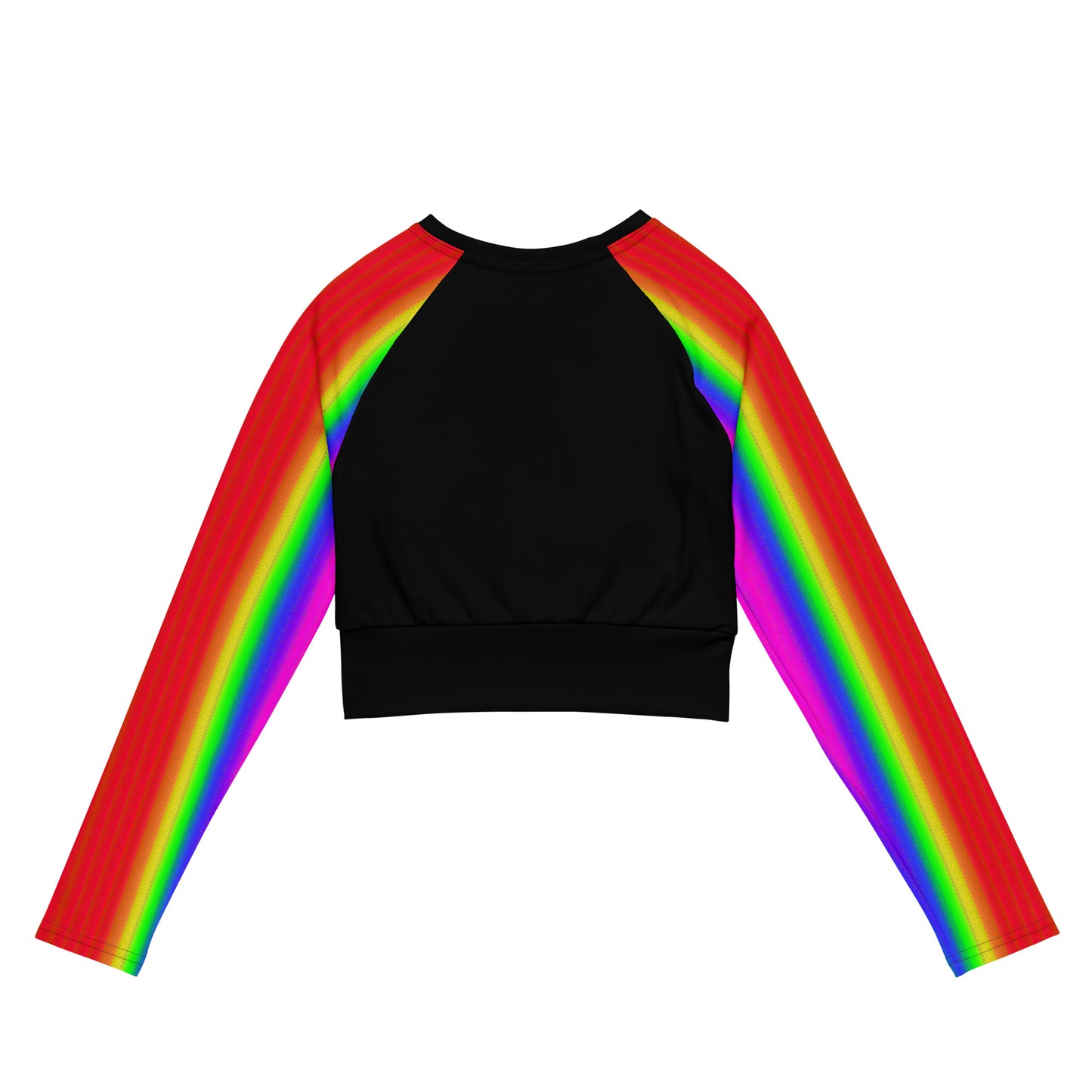 Space Daddy Women's Rainbow Angel Long Sleeve Recycled Crop Top