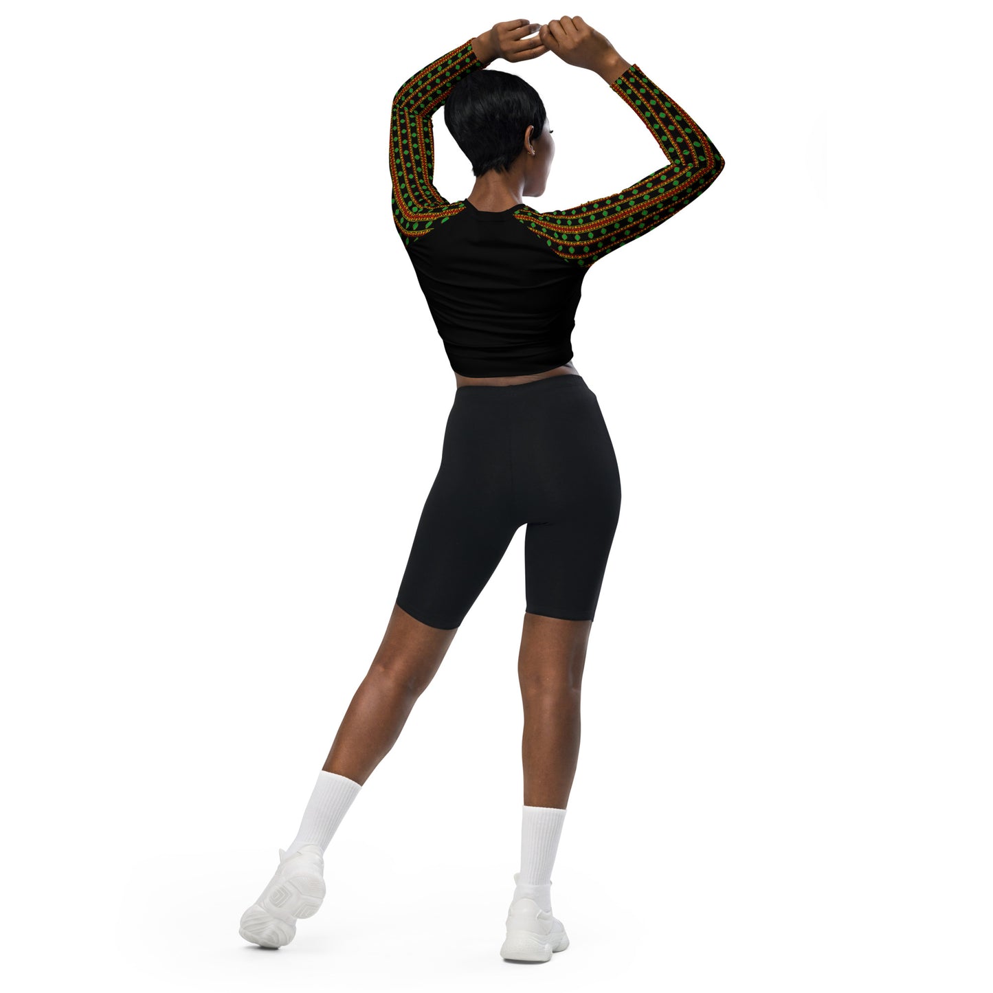 Space Daddy Women's Twilight Emerald Recycled Long Sleeve Crop Top