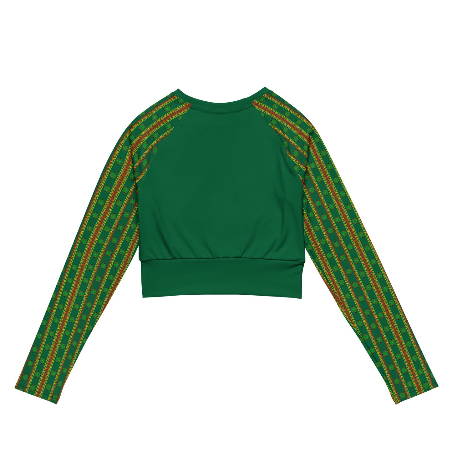 Space Daddy Women's Alien Emerald Recycled Long Sleeve Crop Top