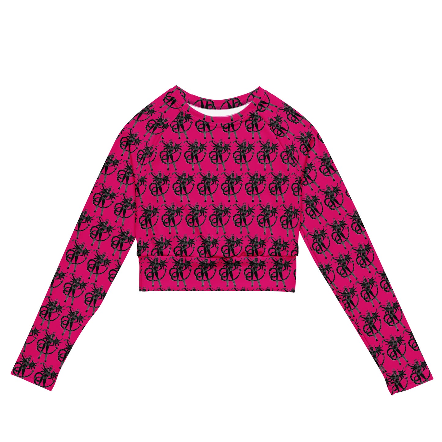 Space Daddy Women's Naughty Angel Recycled Long Sleeve Crop Top