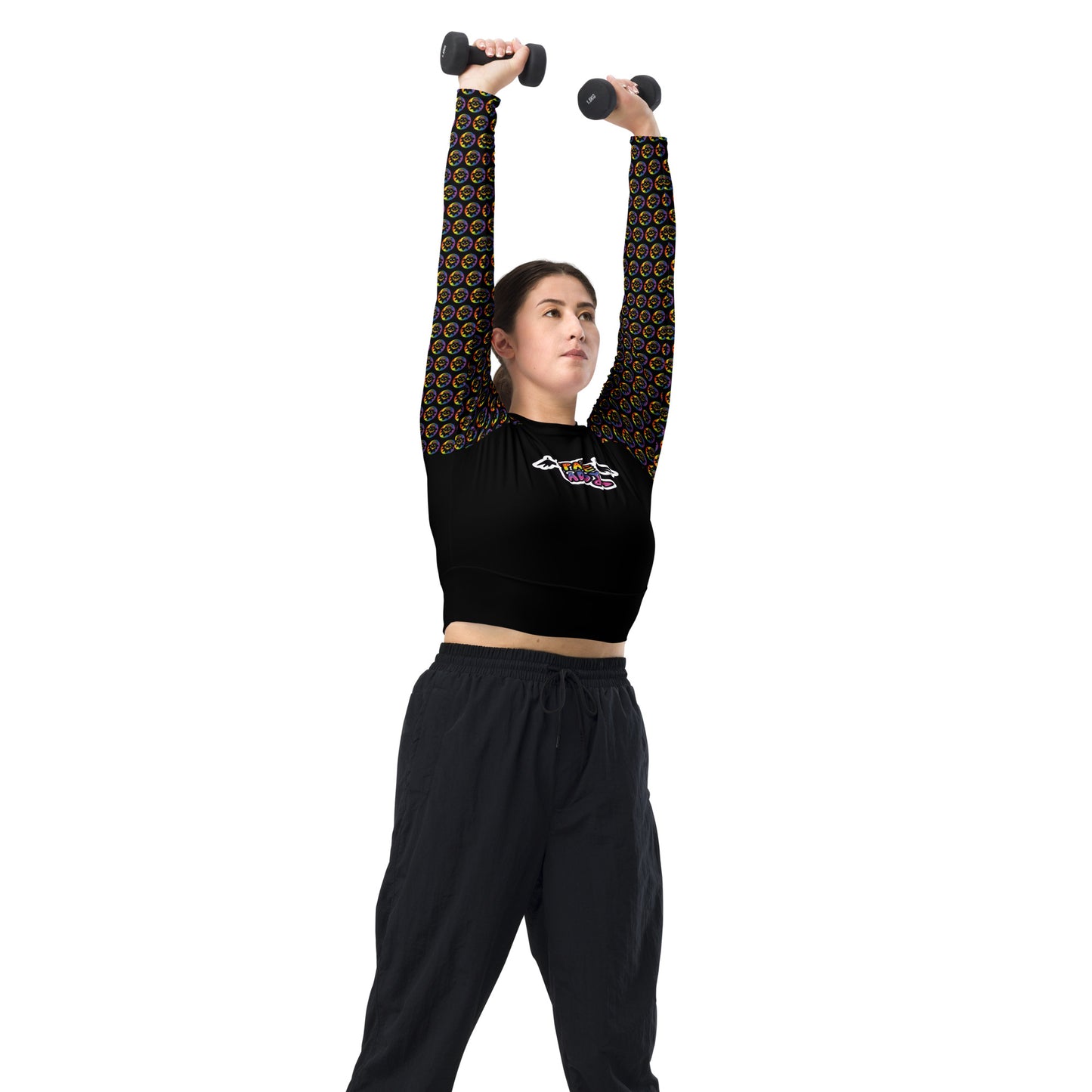 Space Daddy Women's Icon Recycled Long-Sleeve Crop Top