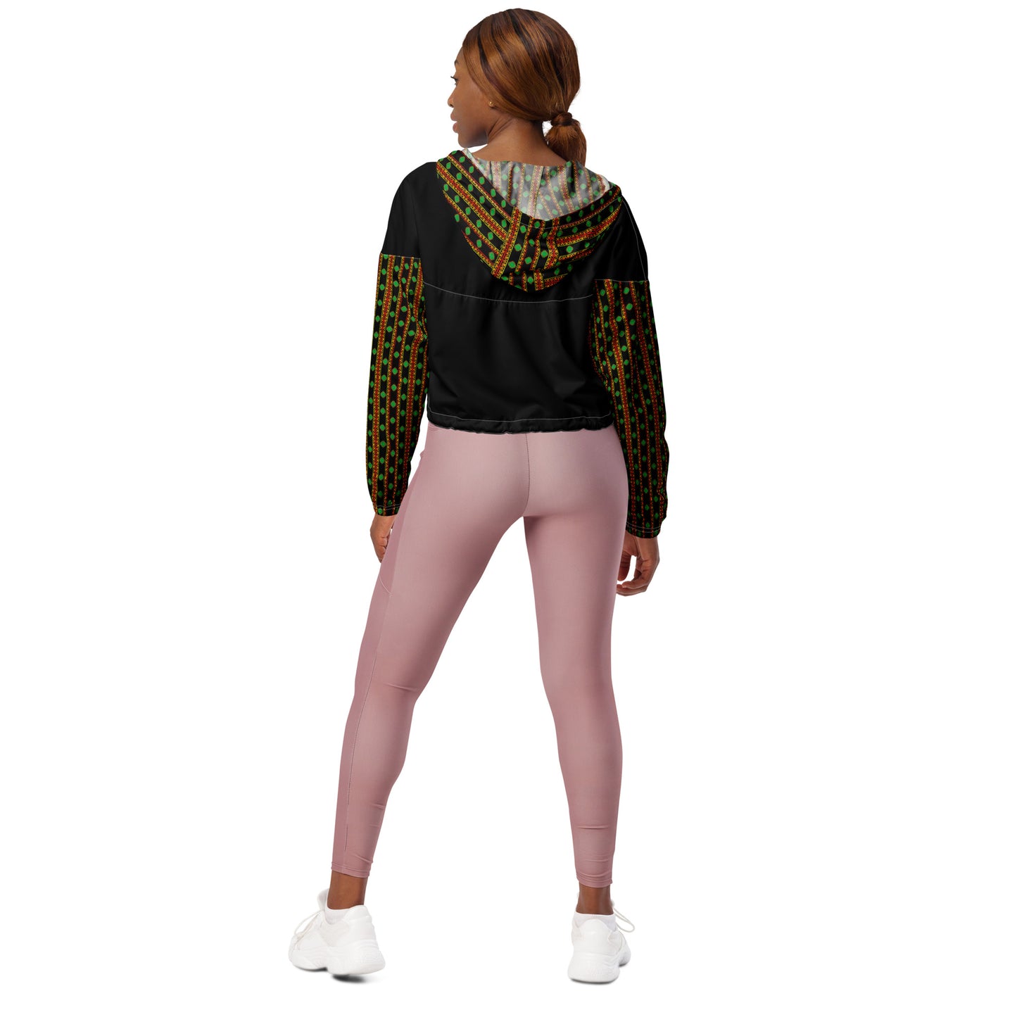 Space Daddy Women's Twilight Emerald Cropped Windbreaker