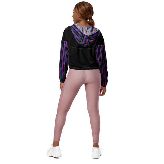 Space Daddy Women's Dark Heart Cropped Windbreaker