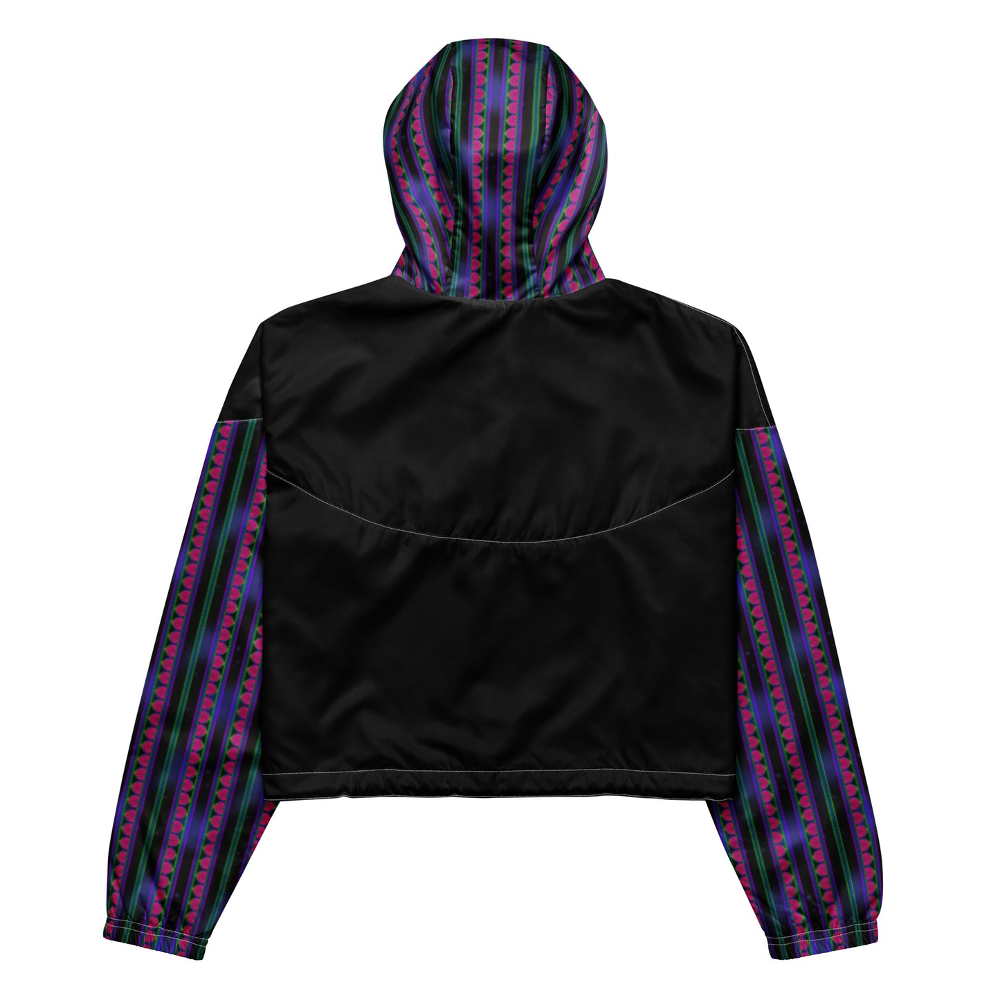 Space Daddy Women's Dark Heart Cropped Windbreaker