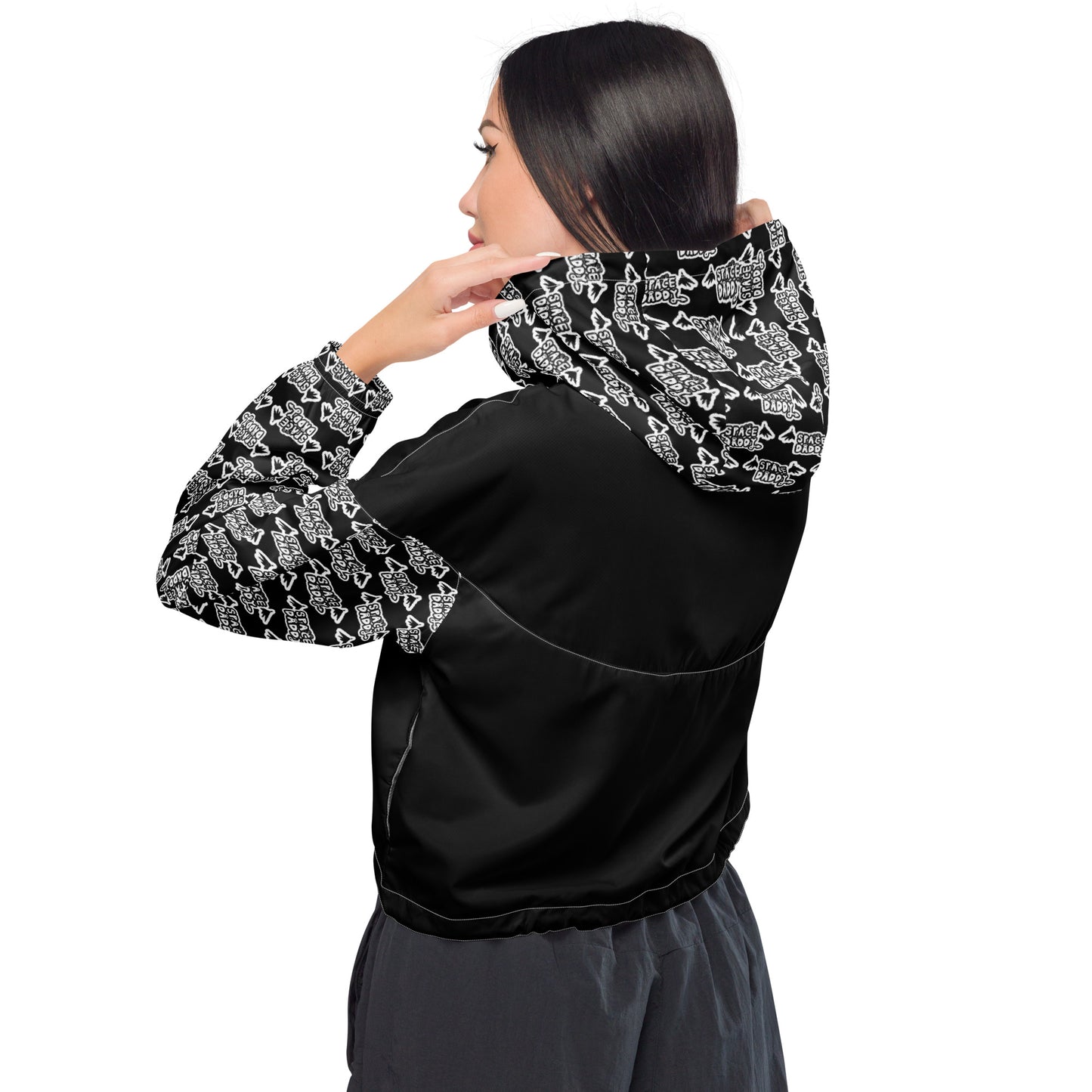 Space Daddy Women's Spooky Cropped Windbreaker