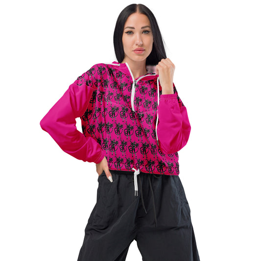 Space Daddy Naughty Angel Cropped Windbreaker