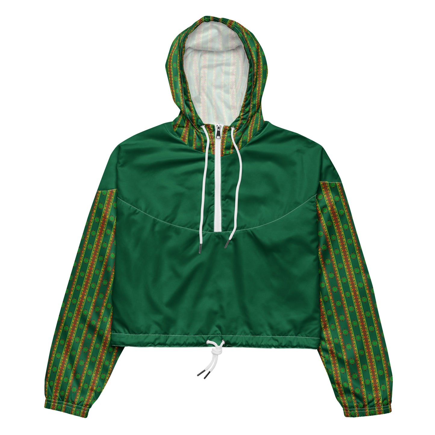 Space Daddy Women's Alien Emerald Cropped Windbreaker