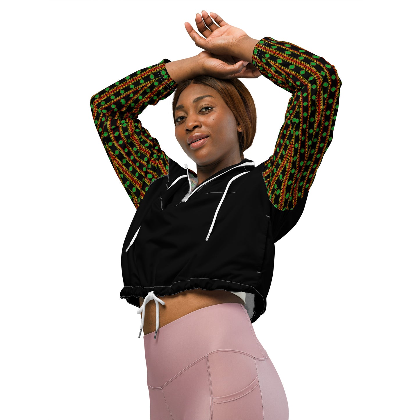 Space Daddy Women's Twilight Emerald Cropped Windbreaker