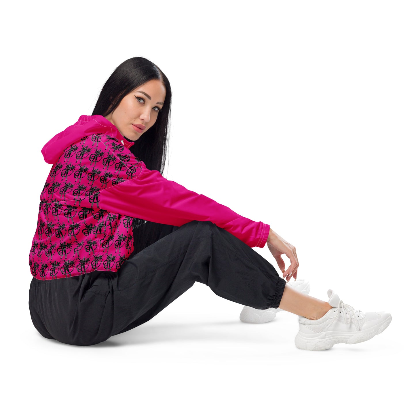 Space Daddy Naughty Angel Cropped Windbreaker