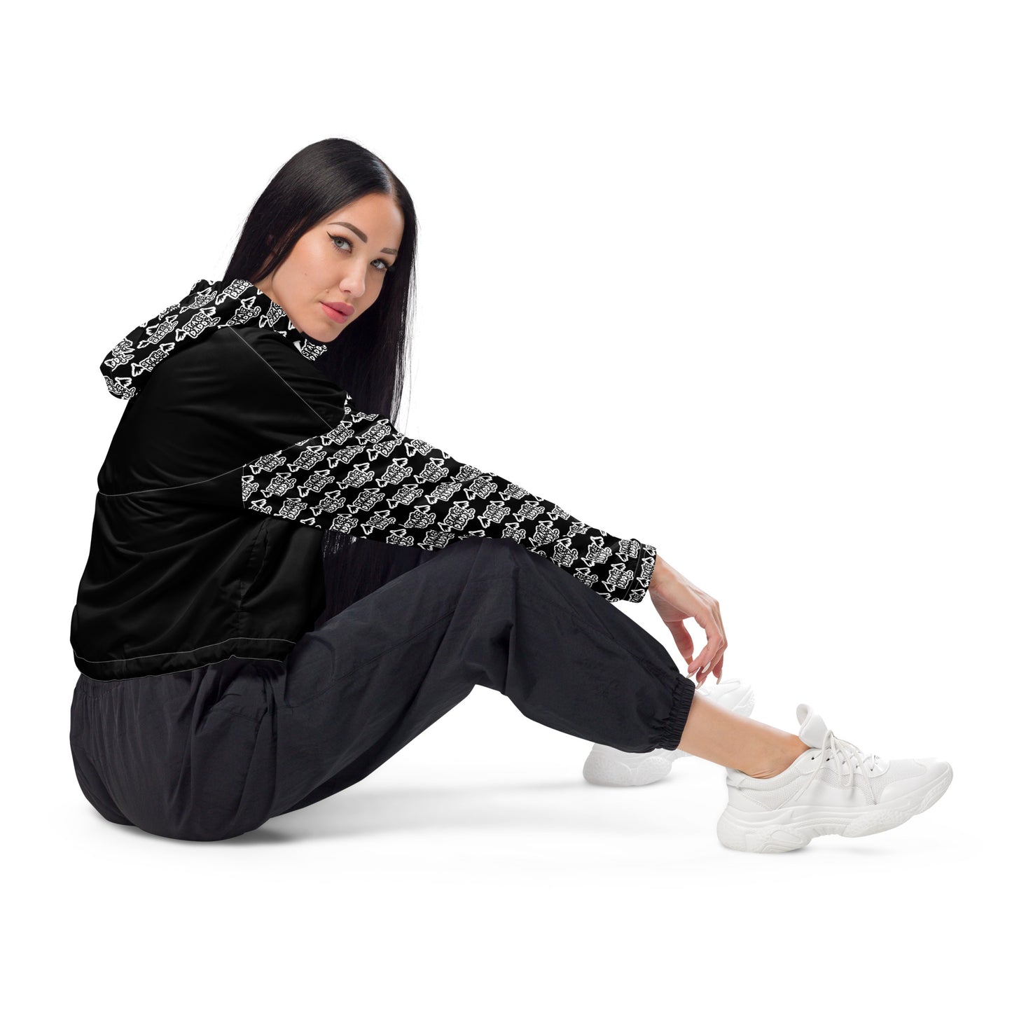 Space Daddy Women's Spooky Cropped Windbreaker