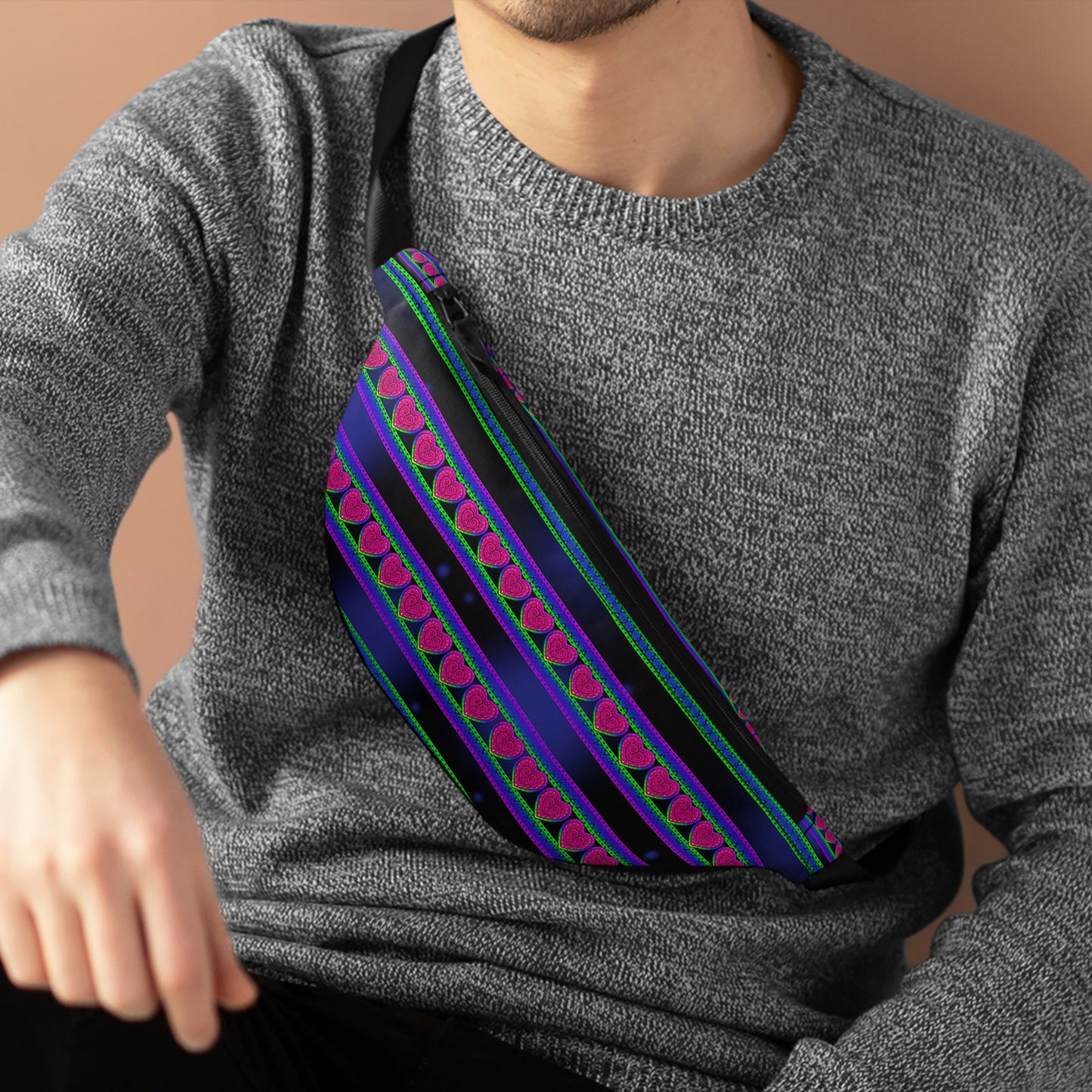 Space Daddy Dark Heart Fanny Pack