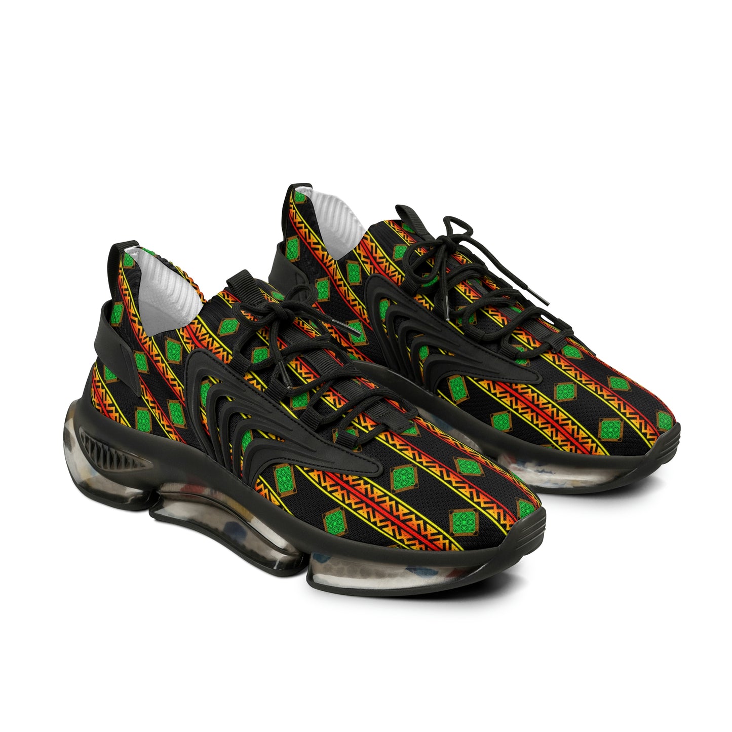 Men's Twilight Emerald Black Mesh Sneakers