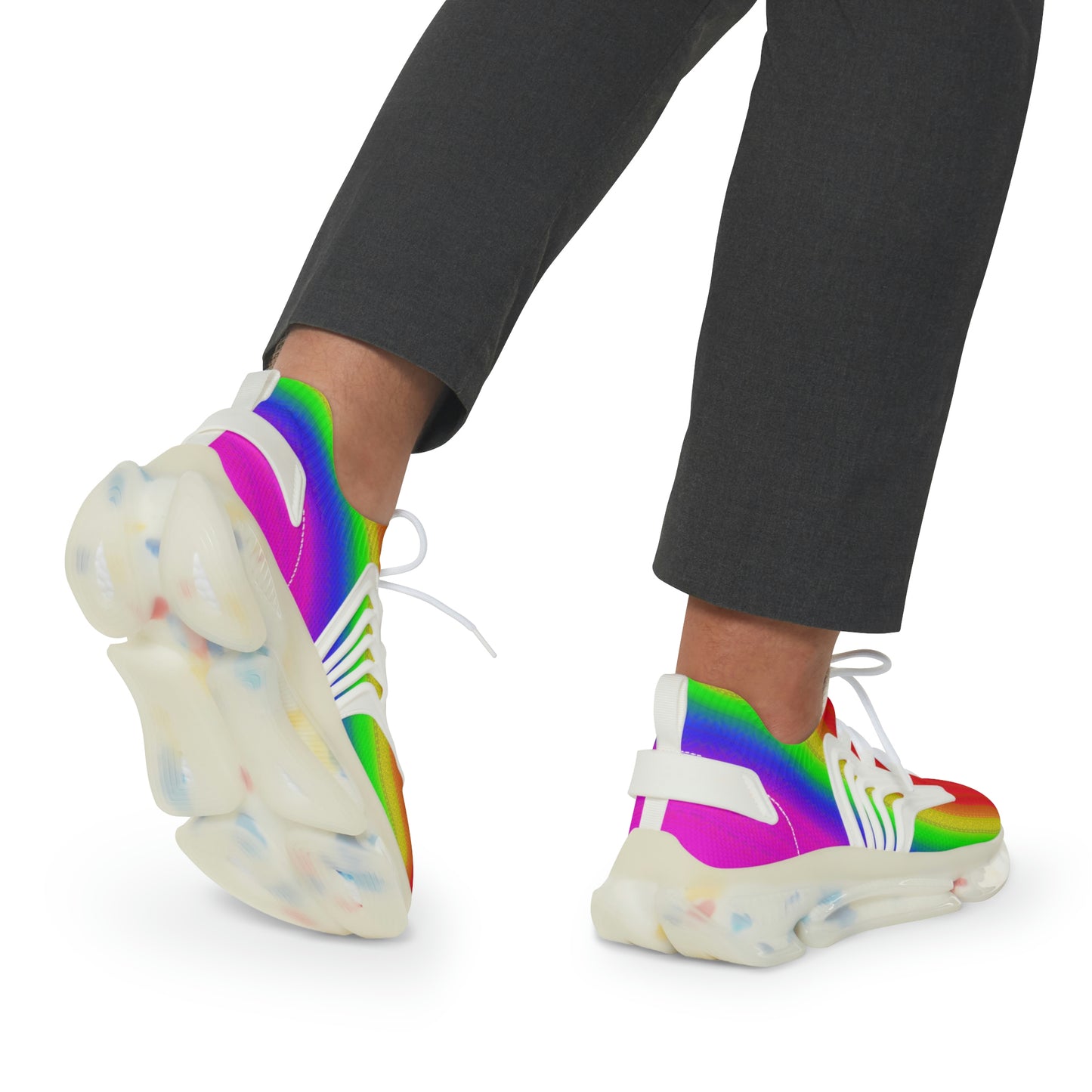 Men's Space Daddy Rainbow Nova Mesh Athletic Sneakers