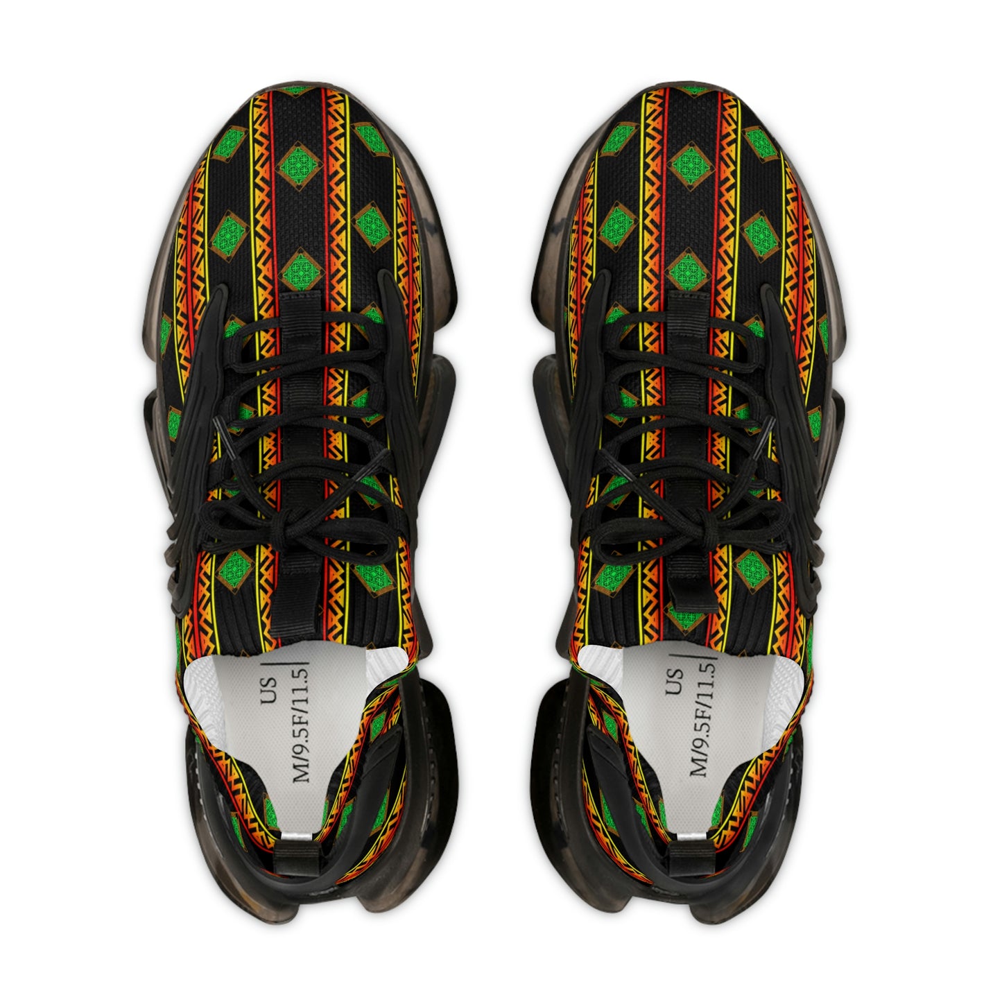 Men's Twilight Emerald Black Mesh Sneakers