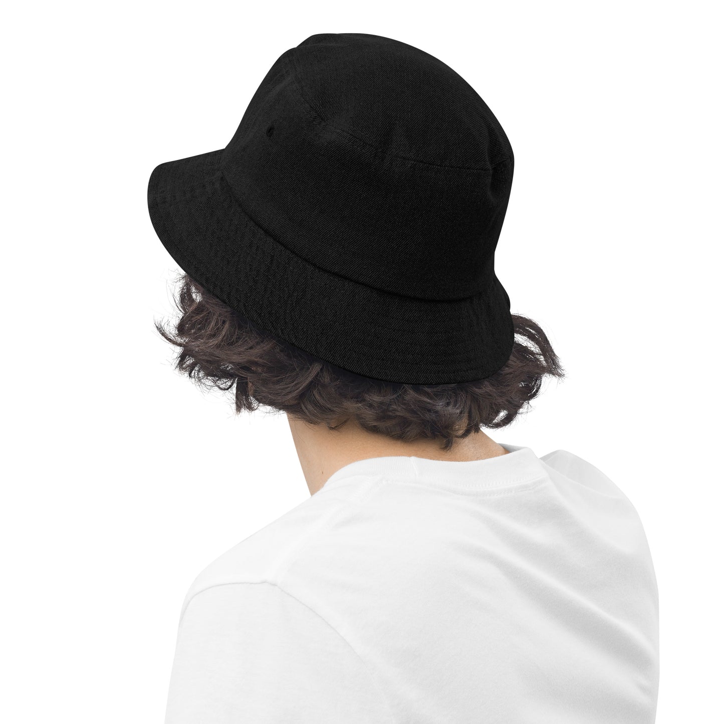 Space Daddy Black Denim Bucket Hat