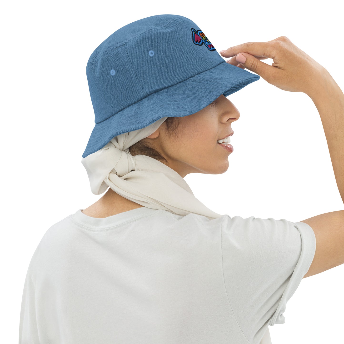 Space Daddy Light Denim Bucket Hat