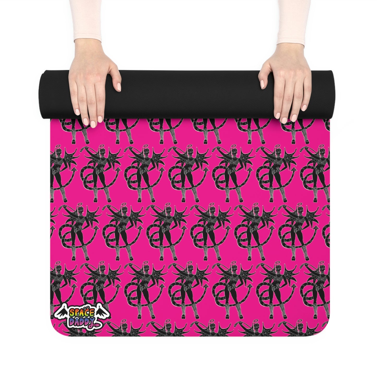 Space Daddy Naughty Angel Rubber Yoga Mat