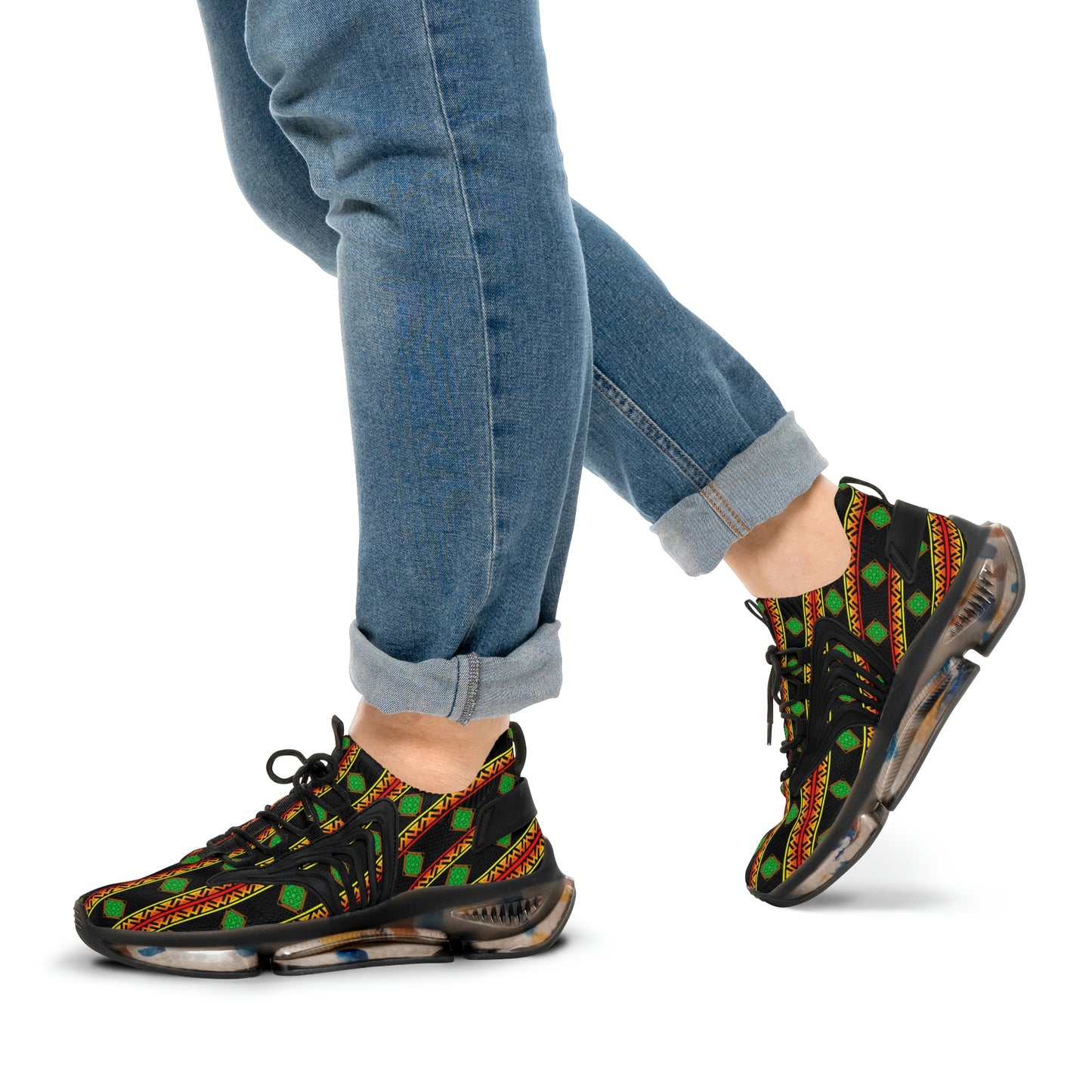 Men's Twilight Emerald Black Mesh Sneakers