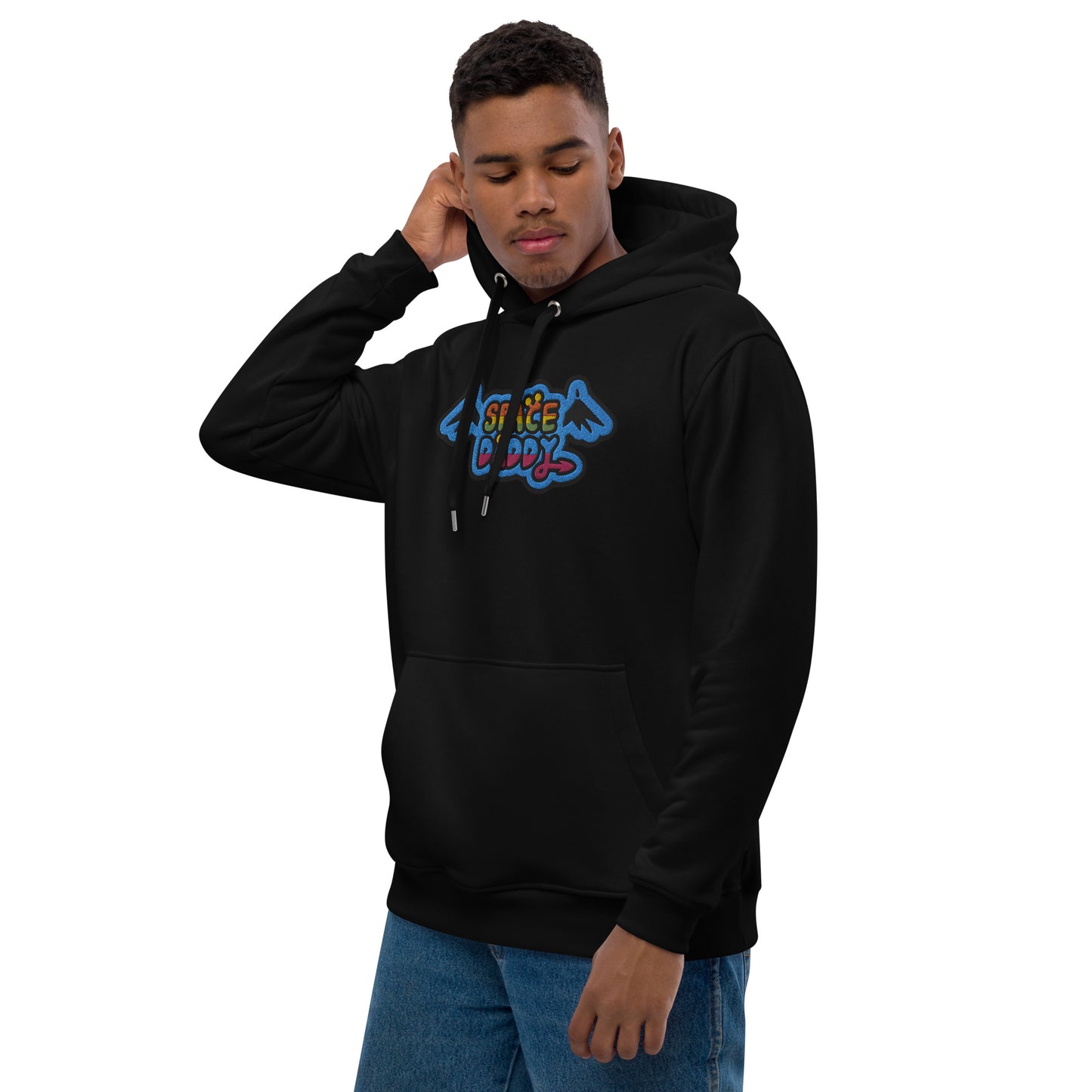 Space Daddy Embroidered Cloud Sixty Nine Organic Pullover Hoodie