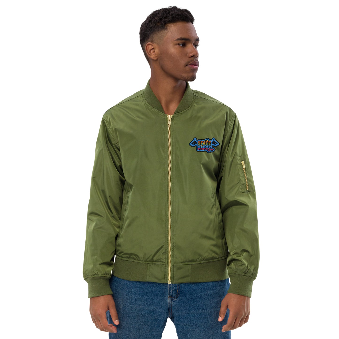 Space Daddy Embroidered Premium Recycled Bomber Jacket