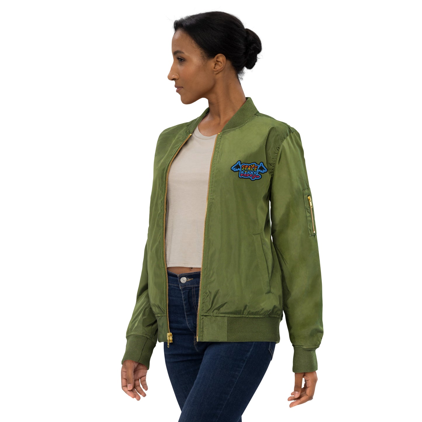 Space Daddy Embroidered Premium Recycled Bomber Jacket