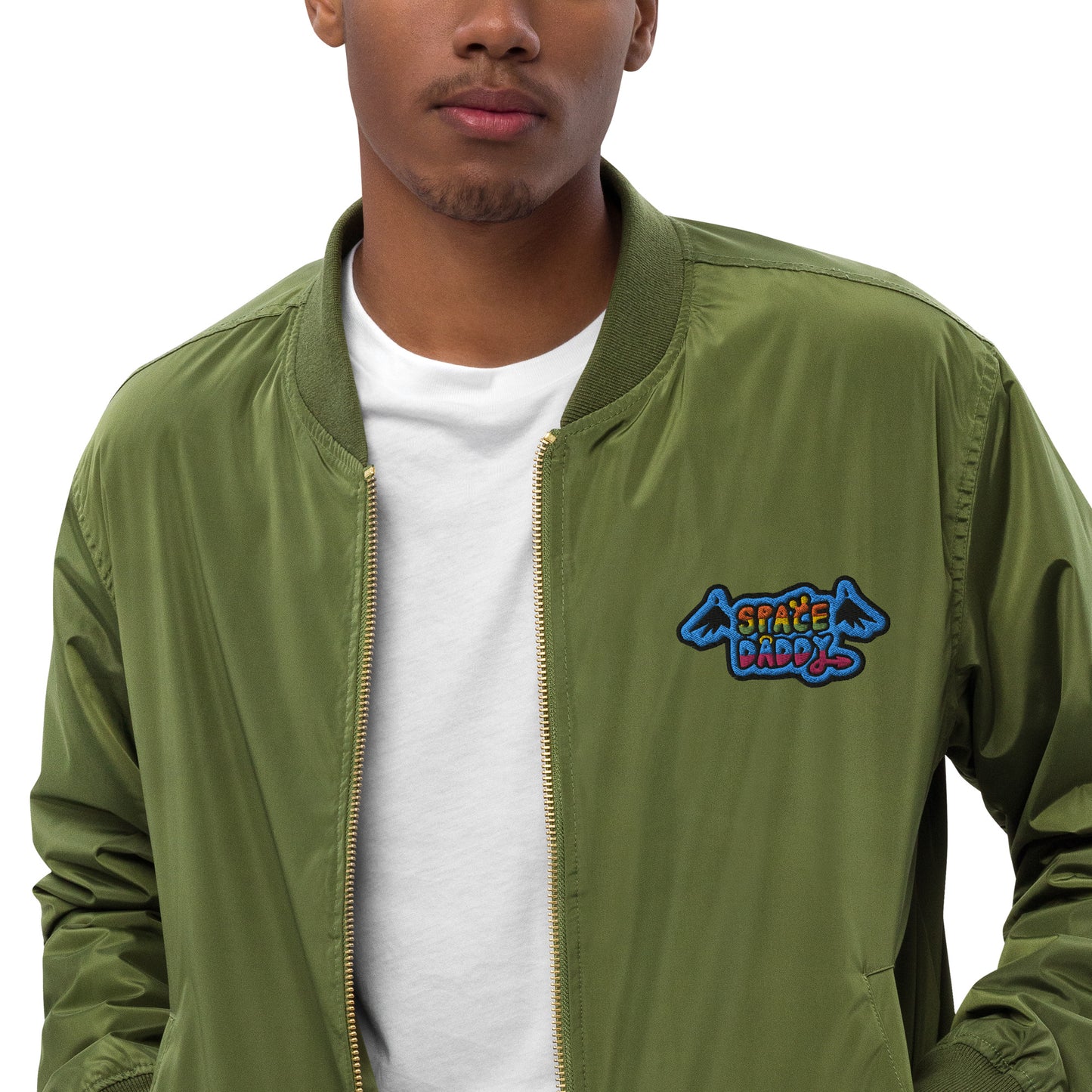 Space Daddy Embroidered Premium Recycled Bomber Jacket