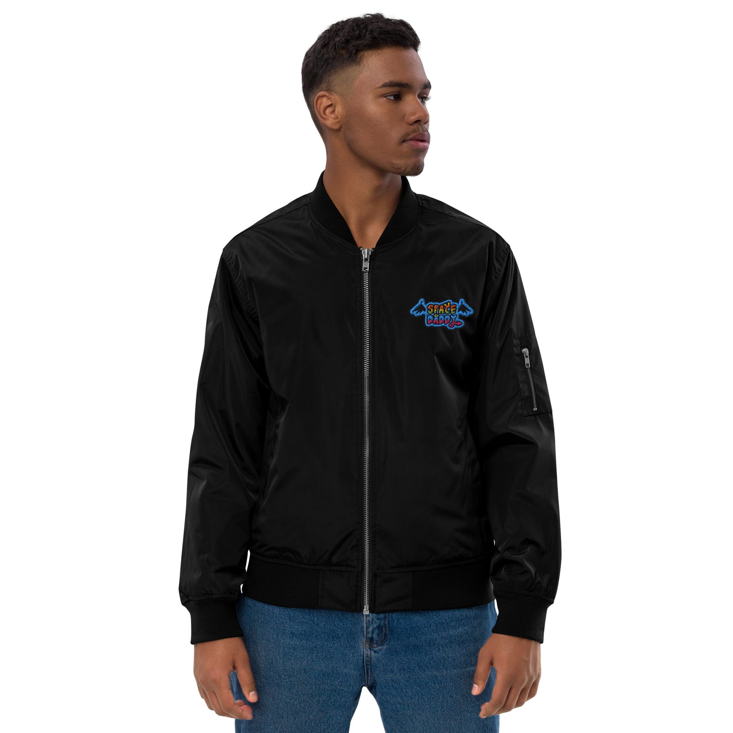 Space Daddy Embroidered Premium Recycled Bomber Jacket
