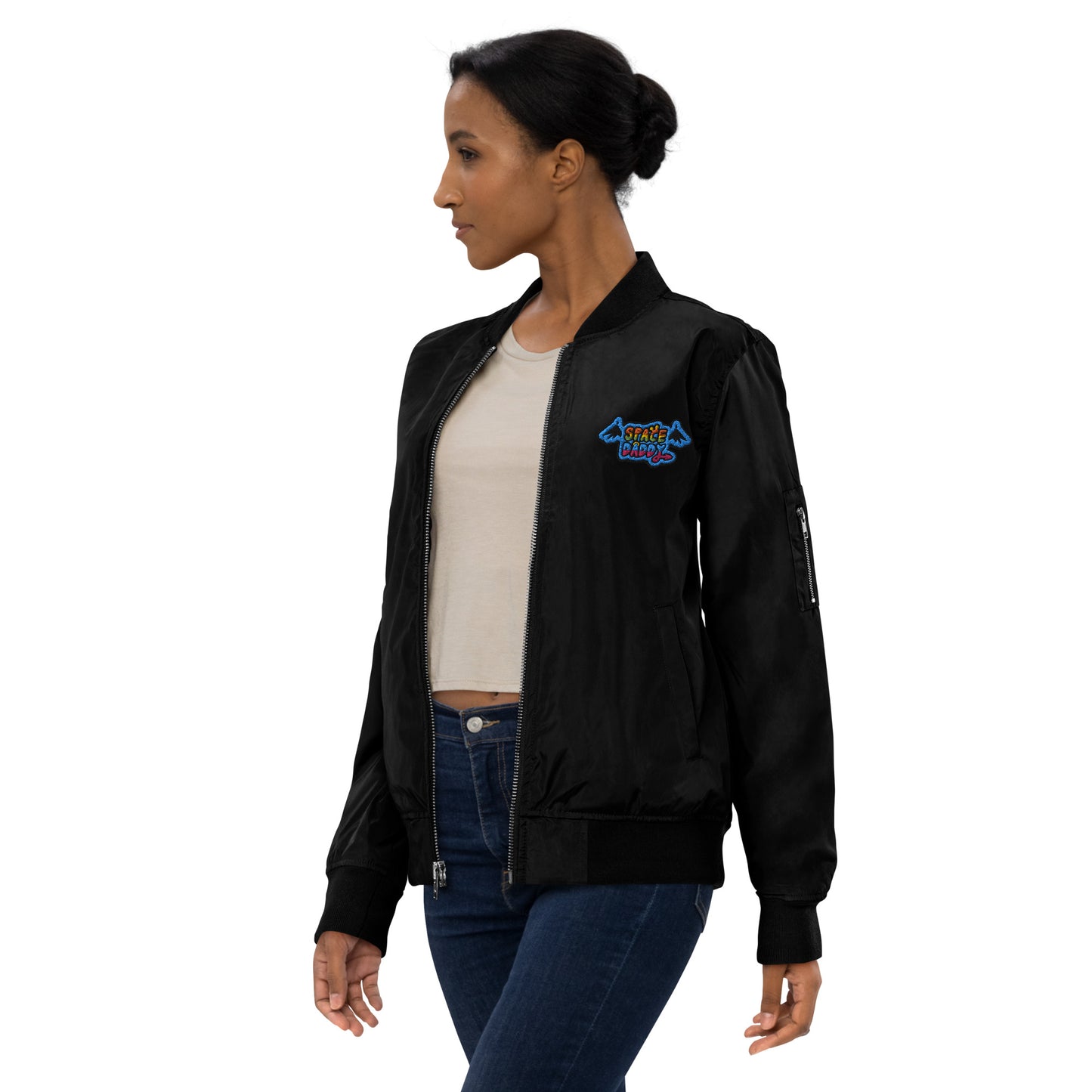 Space Daddy Embroidered Premium Recycled Bomber Jacket