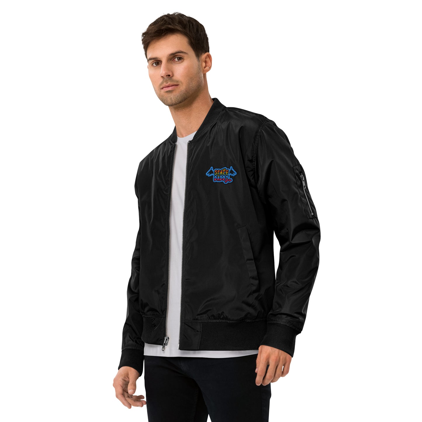 Space Daddy Embroidered Premium Recycled Bomber Jacket