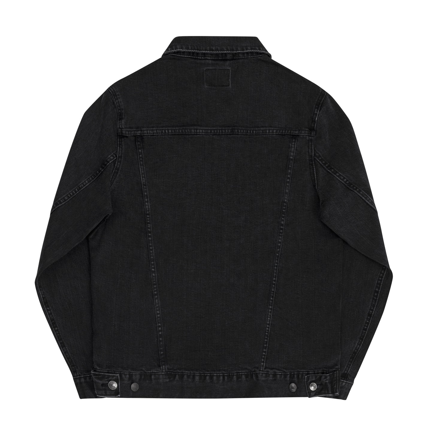 Space Daddy Embroidered Black Denim Jacket
