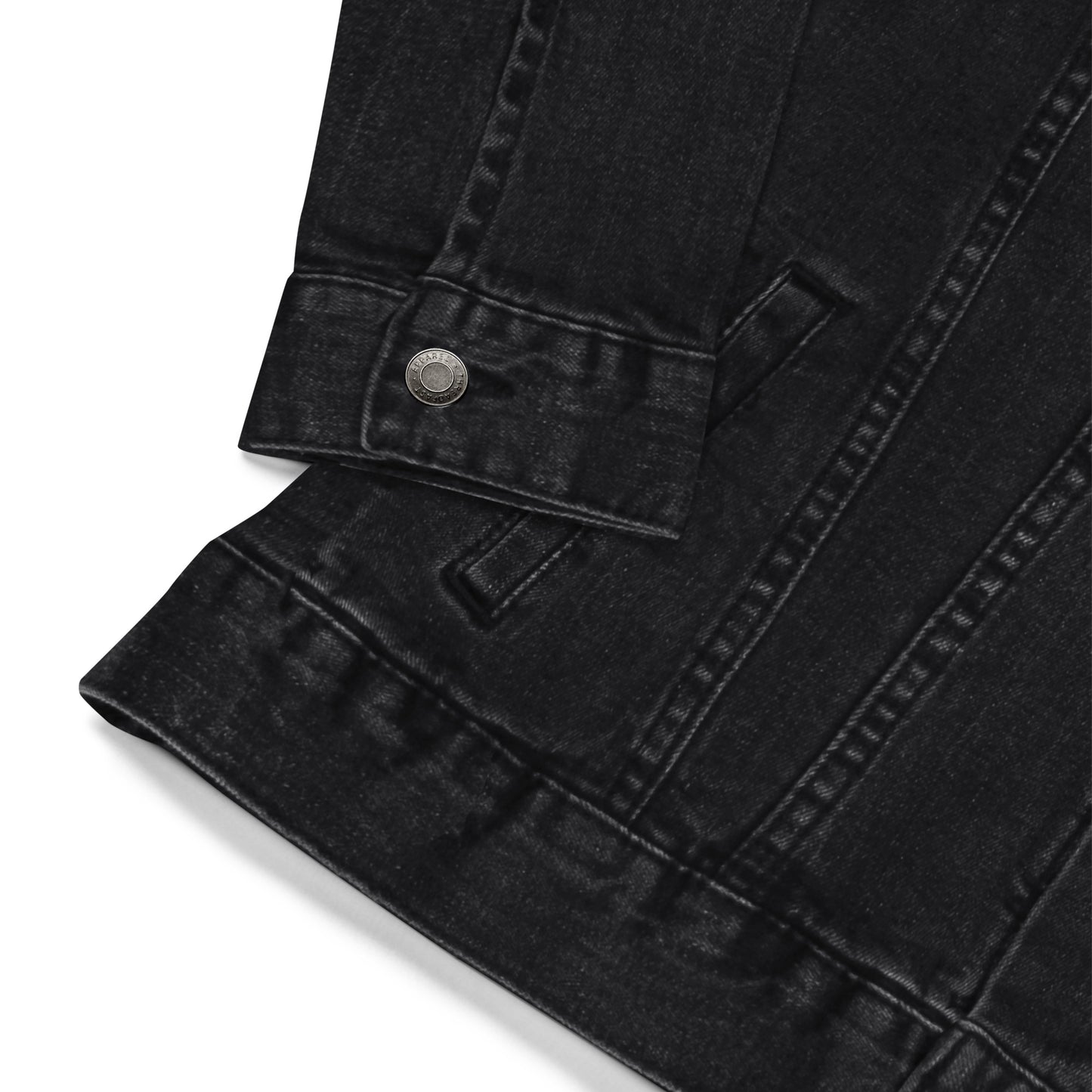 Space Daddy Embroidered Black Denim Jacket
