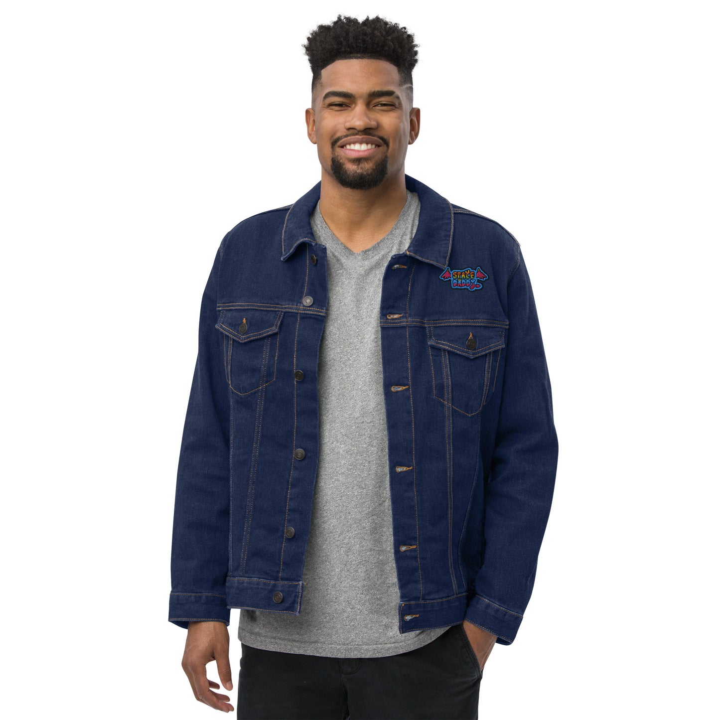 Space Daddy Embroidered Denim Jacket