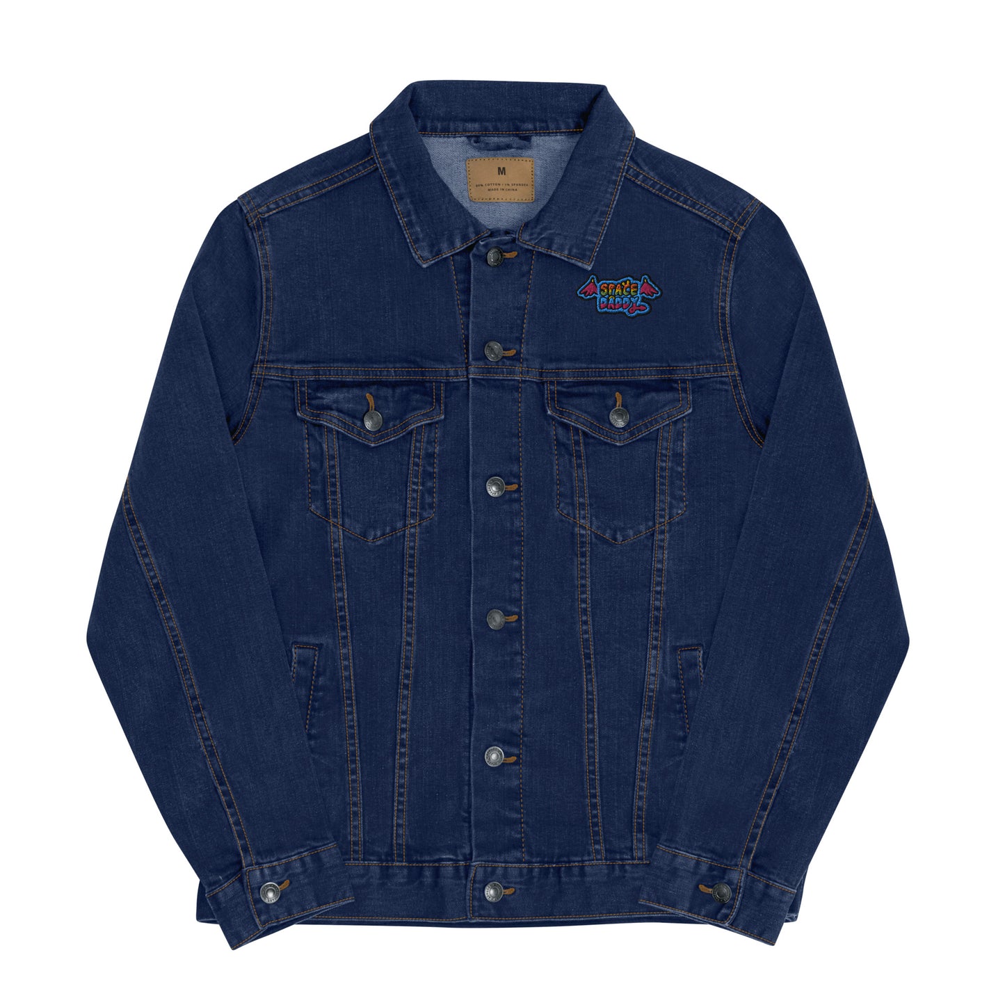 Space Daddy Embroidered Denim Jacket