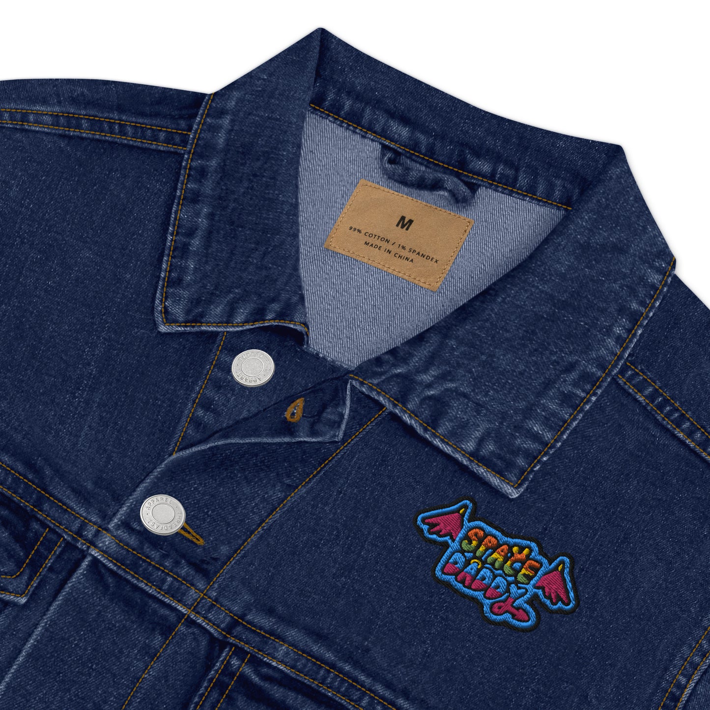Space Daddy Embroidered Denim Jacket