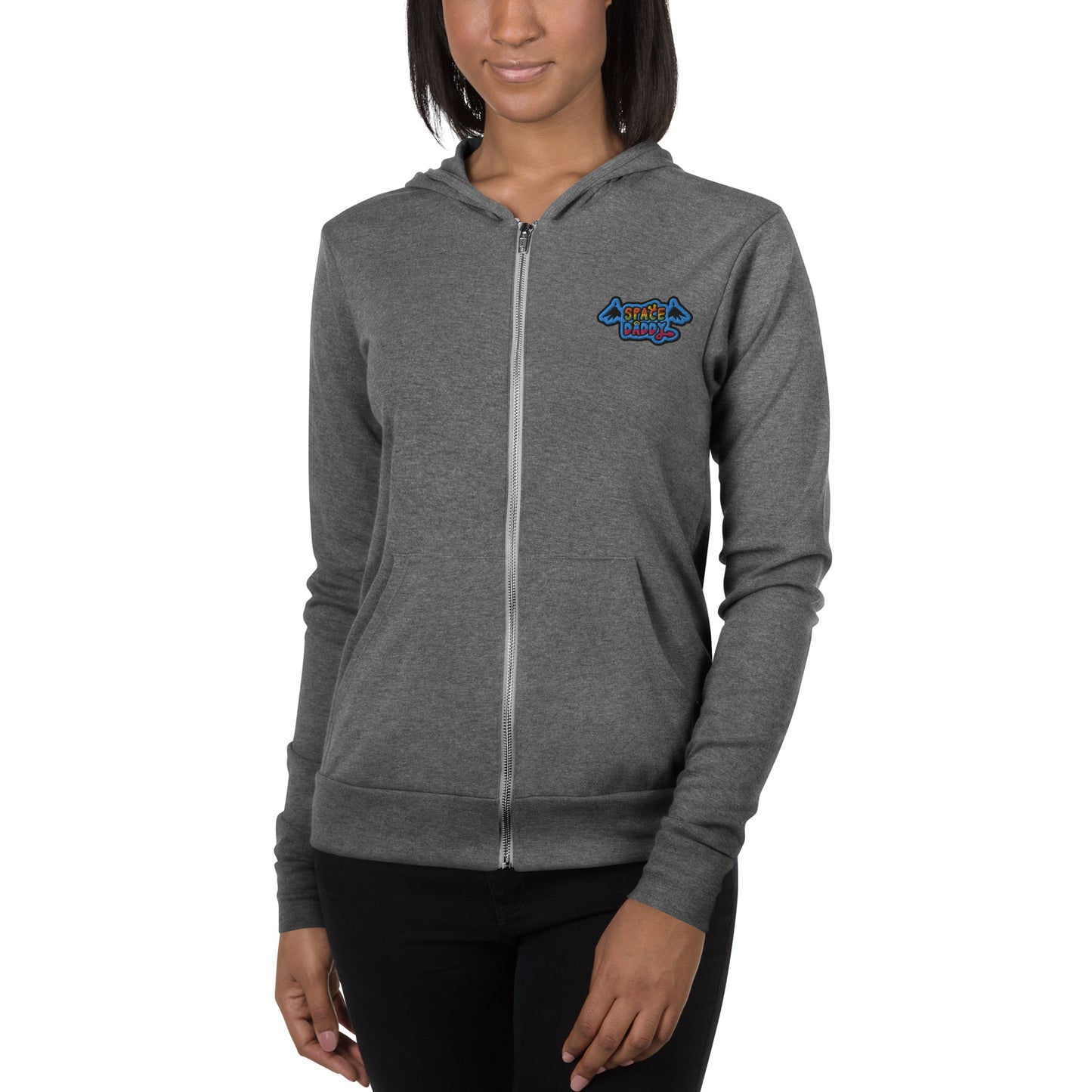 Space Daddy Embroidered Lightweight Summer Zip Hoodie