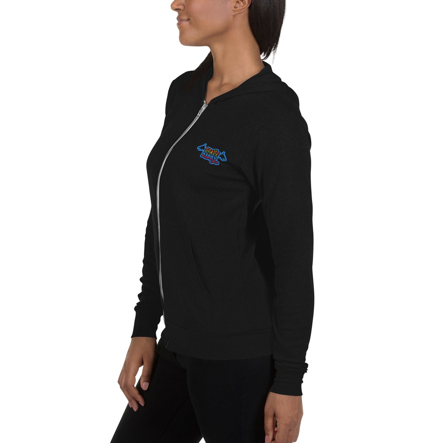 Space Daddy Embroidered Lightweight Summer Zip Hoodie