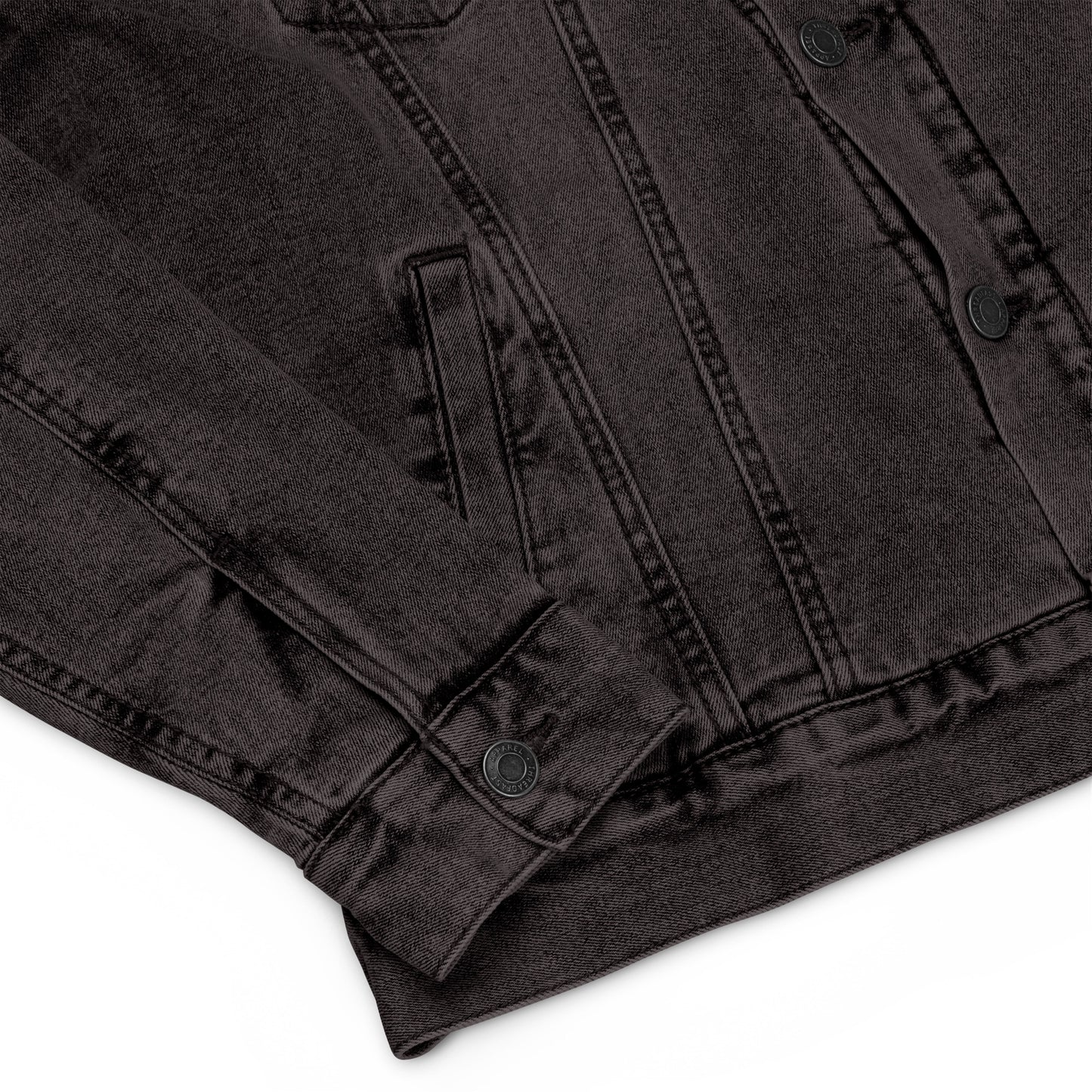Space Daddy Black Denim Sherpa Jacket