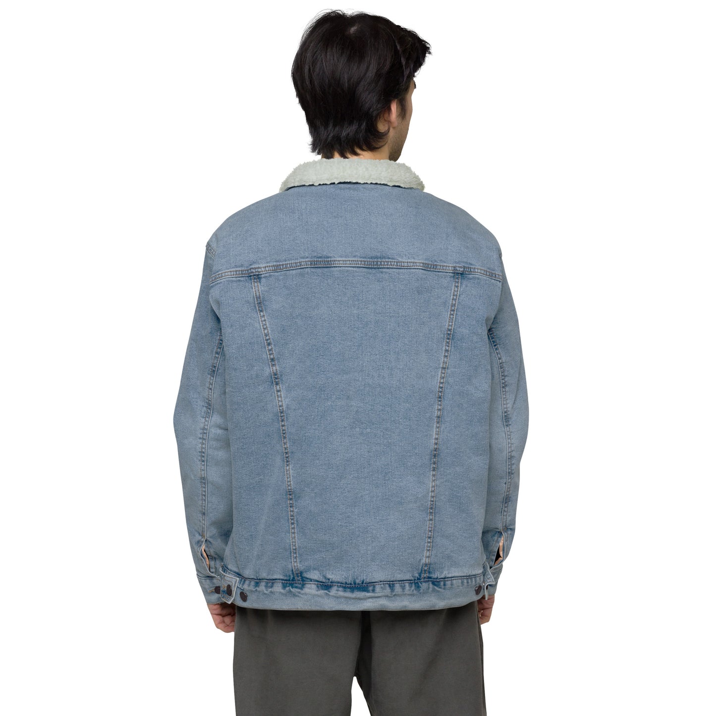 Space Daddy Light Denim Sherpa Jacket