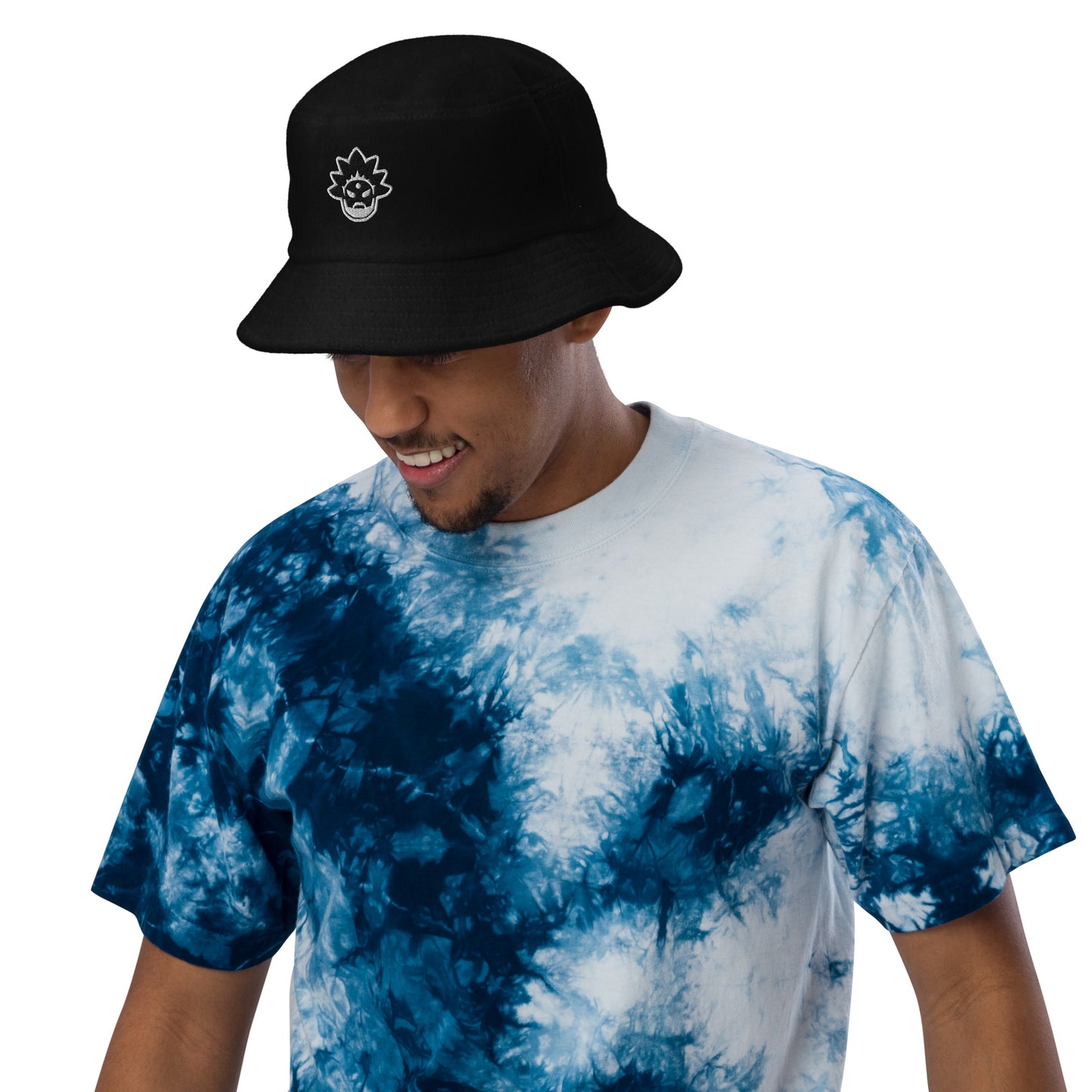 Space Daddy Icon Black Terry Cloth Classic Bucket Hat