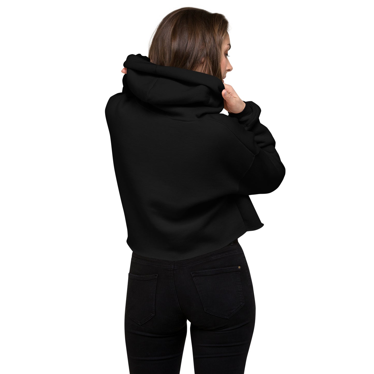 Space Daddy Embroidered Crop Top Hoodie